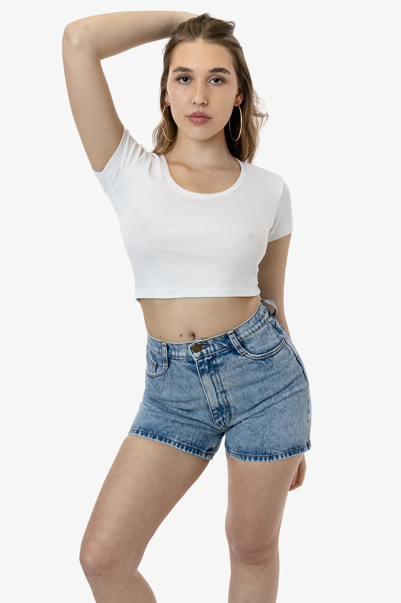 Baby Rib Scoopneck Crop Top - 43080
